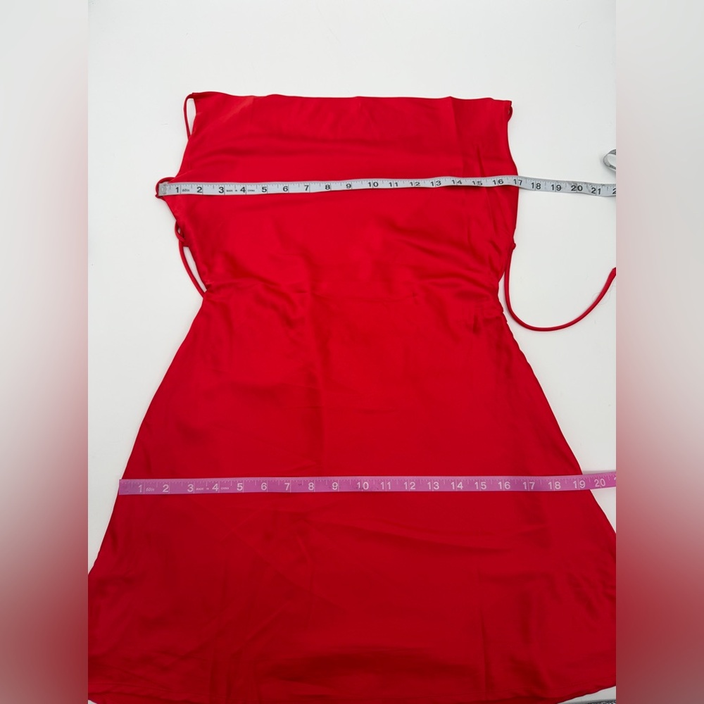 Princess Polly Red Satin Mini Dress Sweetheart Spaghetti Strap Party Dress - Picture 7 of 10